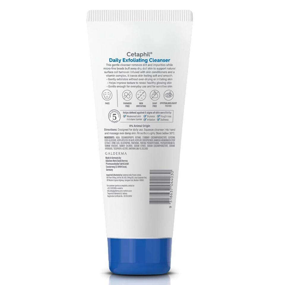 Cetaphil Daily Exfoliating Cleanser Face Wash For All Skin Types, 178ml