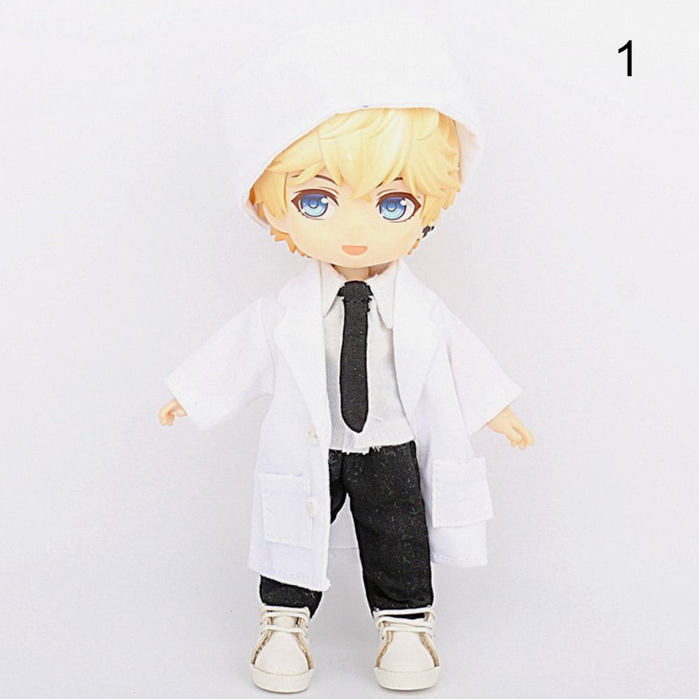 Surgical Uniform Fashion Suit White Coat Outfit White Coat Clothes Plush Doll's Pants Shorts Tops