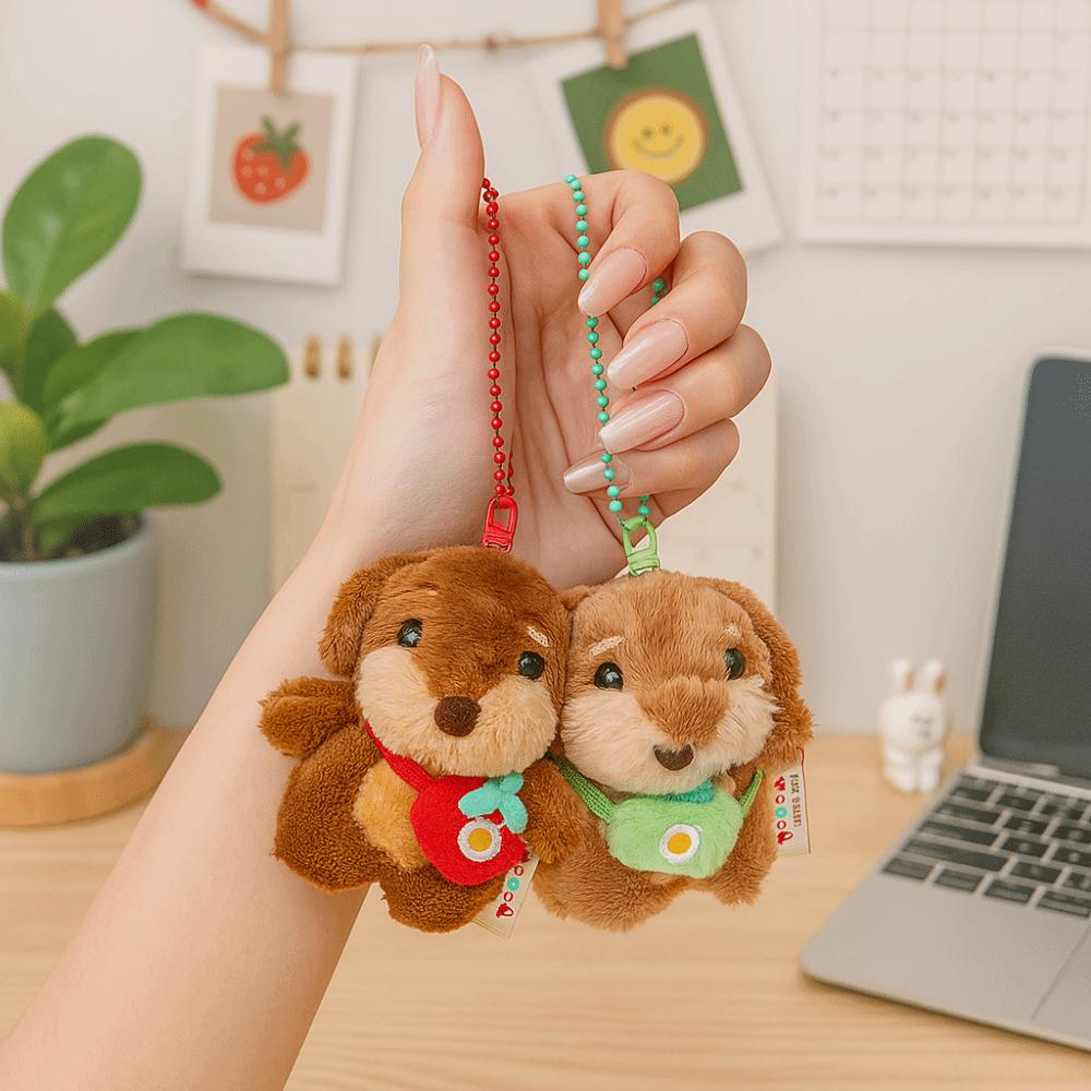 Plush Material Cute Puppy Doll Pendant Little Dog Design Puppy Backpack Pendant  Daily Decoration