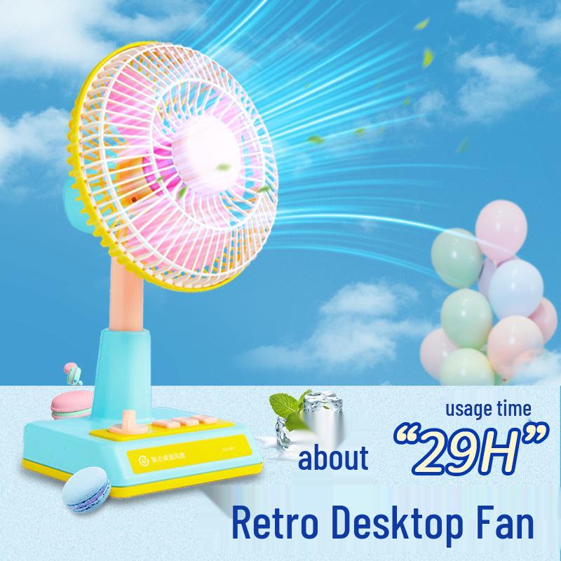 

Ayi Quasi-Retro Desktop Fan: Compact, Head-Shaking Dorm & Office Fan Trendy [4000mAh]