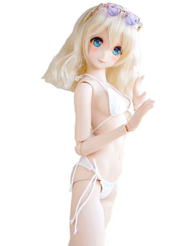 YR EARTH S379 Doll Outfit Triangle Bikini Underwear 1/3 Size BJD DD (White)