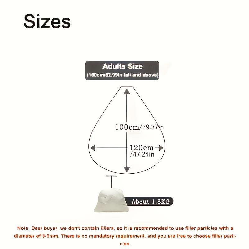 1pc Comfortable Soft Bean Bag Chair Sofa Cover, Lazy Sofa Cover, Suitable for Camping and Home Decoration, Excluding Built-in Padding.