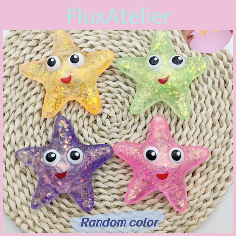 Niedlicher Stern Malzzucker Squeeze Ball Spielzeug Stressabbau Seestern Augen Dekompression Fünfzackiger Stern Plastik)