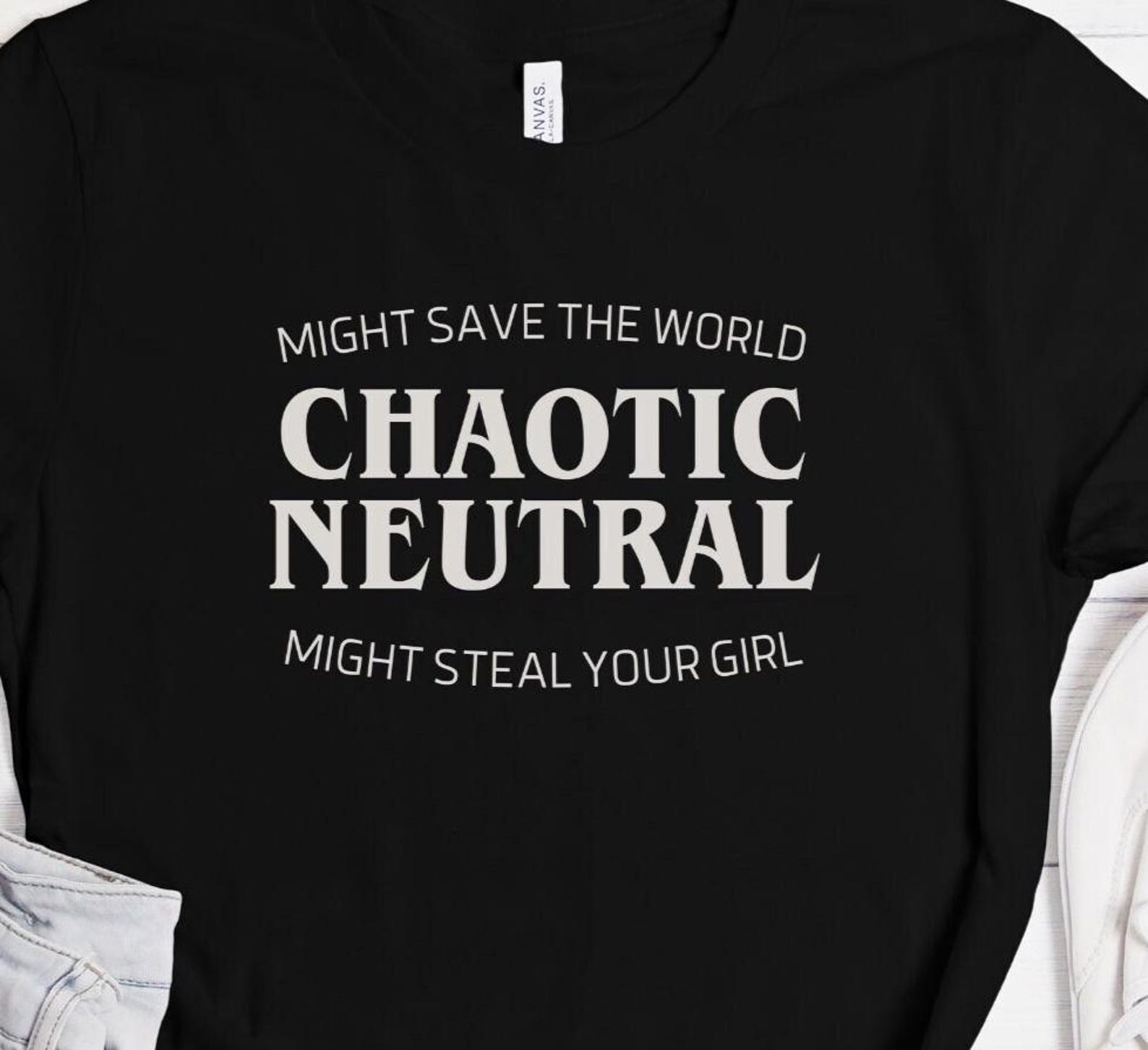 Chaotic Neutral D&D T-Shirt: RPG Gamer Gift S