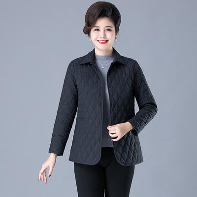 Warm Thin Jacket Autumn Winter Quilted Long-sleeved Jacket Parkas Middle Age Cotton-padded Tops Mother Cotton Coat