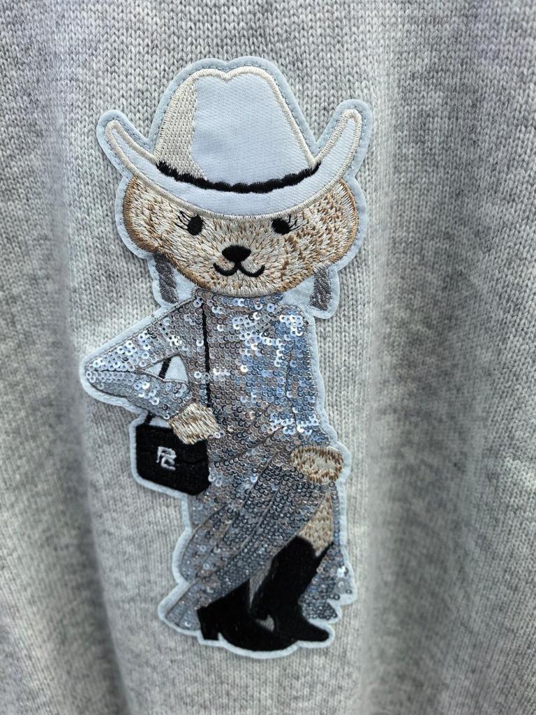 2025 Women's Heavy-Duty Pure Cotton Little Bear Cartoon Sweater - Autumn/Winter