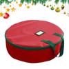 Red Round Wreath Storage Bag 600D Oxford Cloth Sturdy Carry Handle Containers For Christmas Wreath Ornament Storage Packing