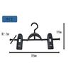 Sawafuji E-SENSE Clothes Hanger, Jumbo Clip, 1 Tier, Black, 395mm Wide, Made In Japan, Fits Skirts, Pants, Jeans, Connectable, Space-Saving, Shape-Ret