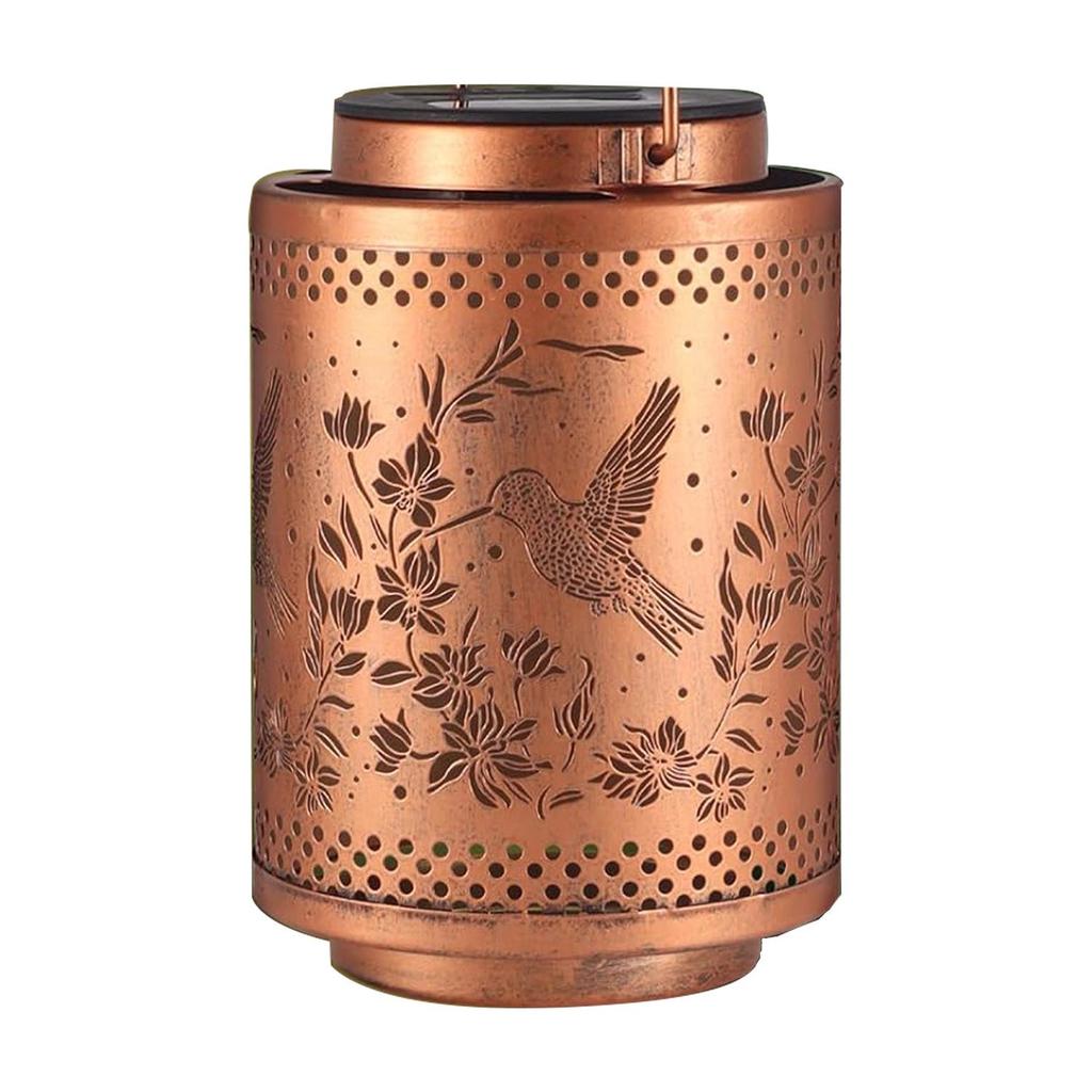 Best-Selling Waterproof Solar Lantern - Retro Iron Art Tree of Life Design for Outdoor & Garden Hanging