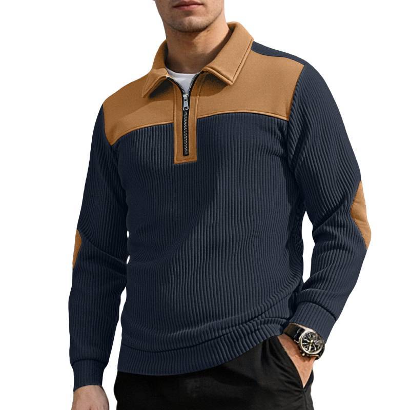 Mens Knitted Polo Shirt With Embroidery For Casual Office Winter Wear
