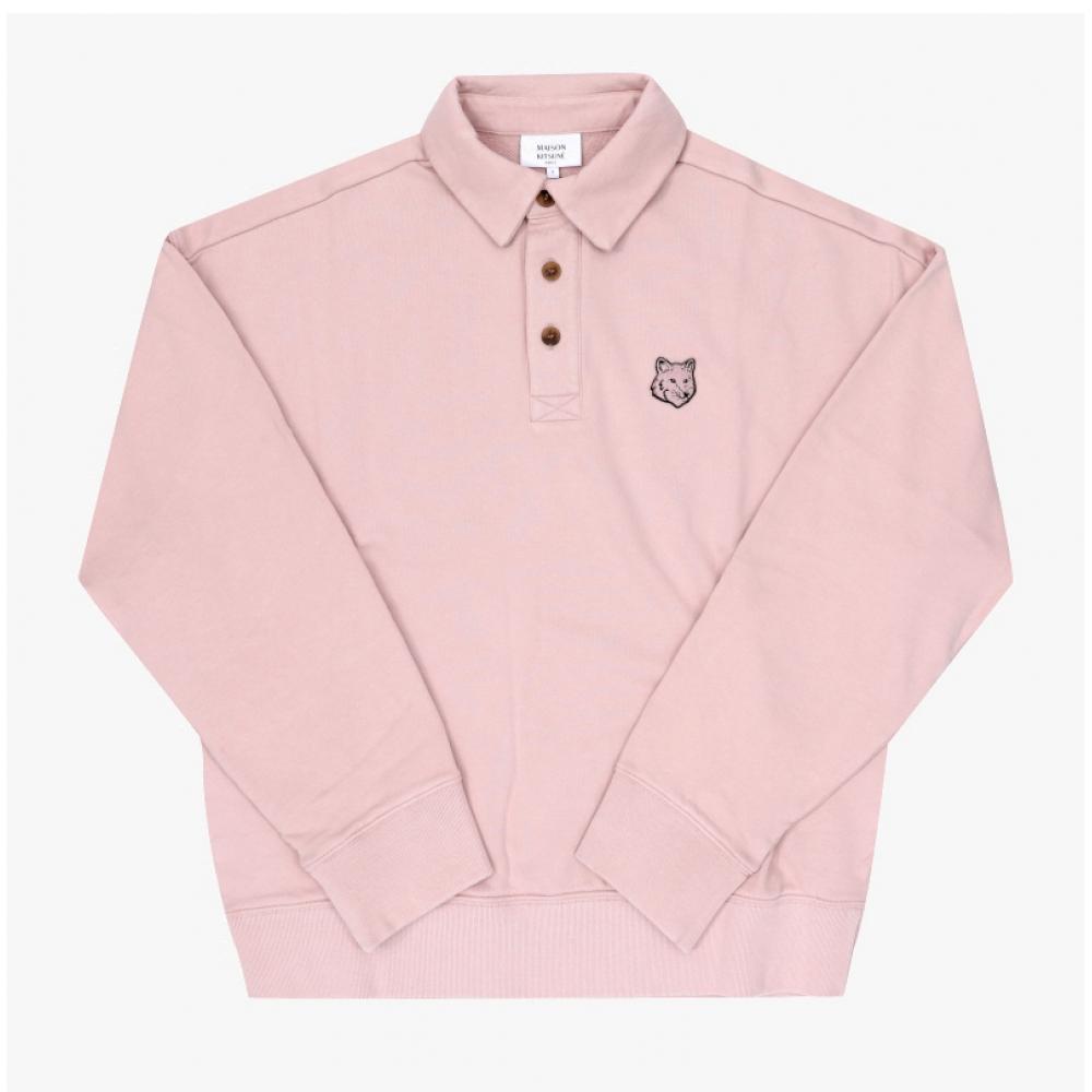 Maison Kitsune Bold Fox Head Patch Polo Men Sweatshirt Om00211km0001