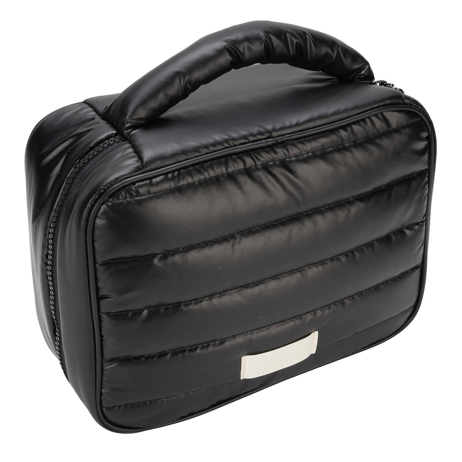 

Косметичка для макияжа, большая вместимость, защита от дождя, стильная портативная косметичка, органайзер для дома и путешествий чёрный