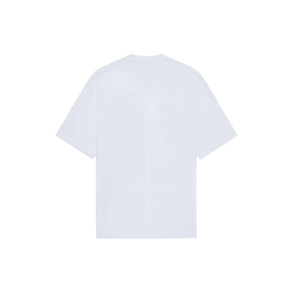 Li Ning Sports Trend Series Cherry Blossom Casual Breathable Printed T-Shirt Unisex Tops White AHSS919-1