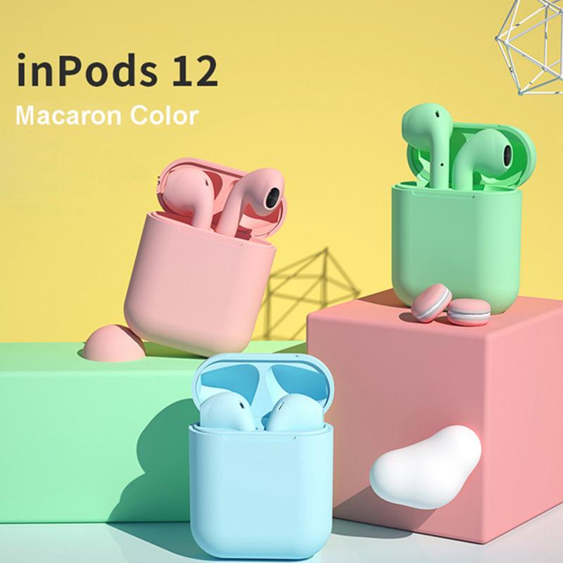 Tws Macaron I12 Wireless Headphones Bluetooth Earphone Headset Super Bass Sound Earbuds