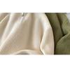Men S Half Zip Mock Neck Pullover Knit Sweater Japanese Casual Loose Top