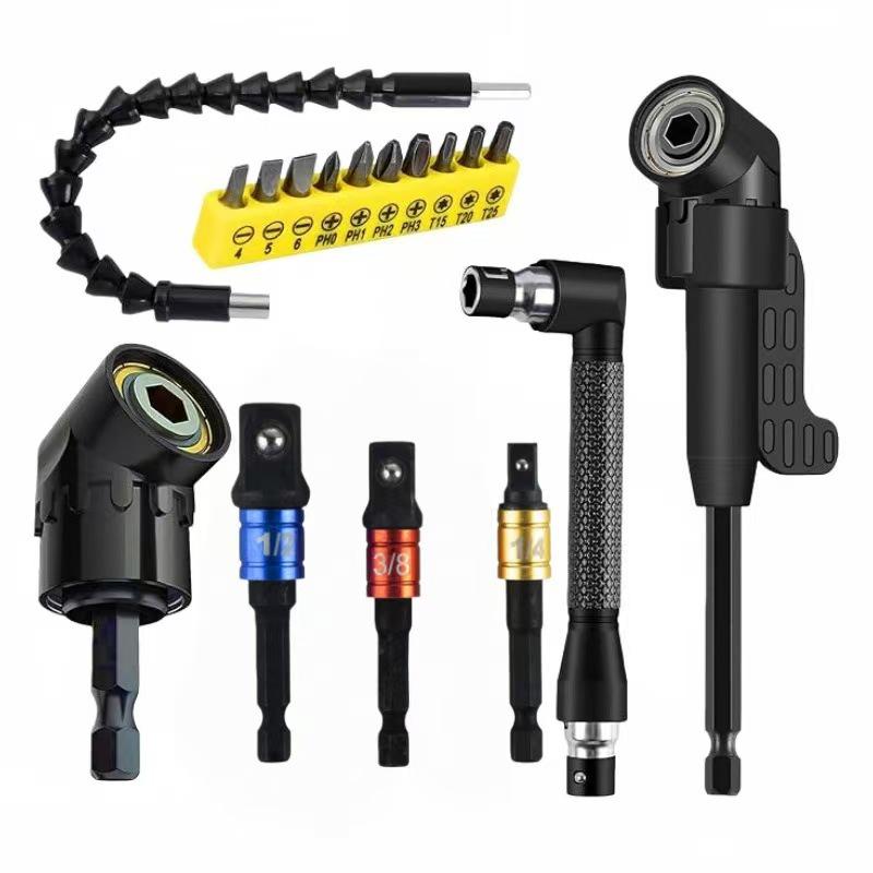 105° Screwdriver Bit & 360° Universal Joint Extension Rod with Colored Steel Ball Joint