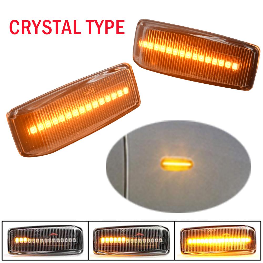 2PCS LED Turn Signal Side Marker Light For Mercedes Benz C-CLASS W201 E-CLASS W124 1984 - 1993 Dynamic Blinker Indicator Lamp 2PCS Crystal Type