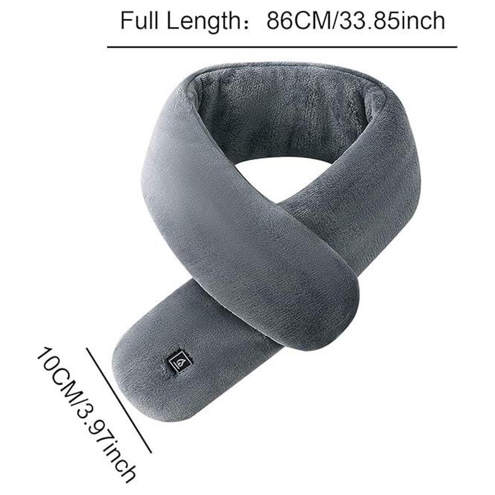 Heated Scarf 3-Level Vibration Massaging USB Heated Electric Neck Scarf For Cycling Skiing Running Camping Travel Men Teens
