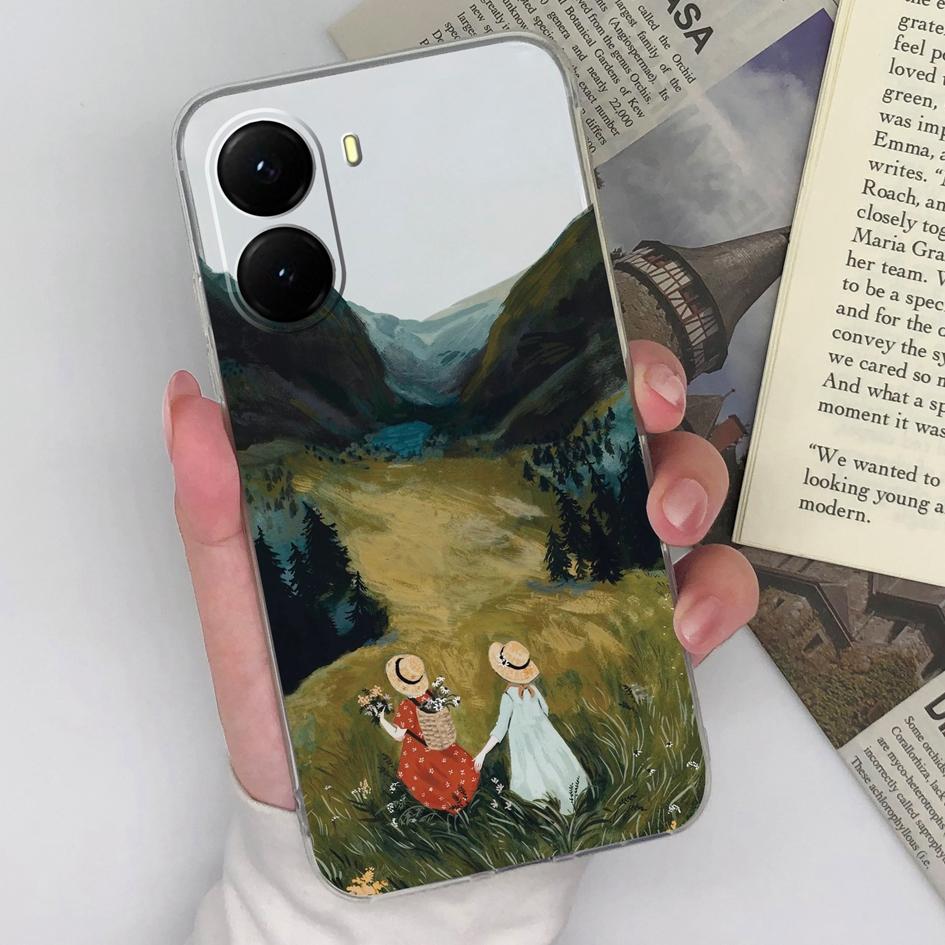 Cases For Xaimo Poco F4 X7 X6 X5 X4 X3 M5 M6 M7 14T 15 Pro Plus Beautiful Girls Pattern Transparent Silicone Camera Protection Housing For Xiaomi Capa