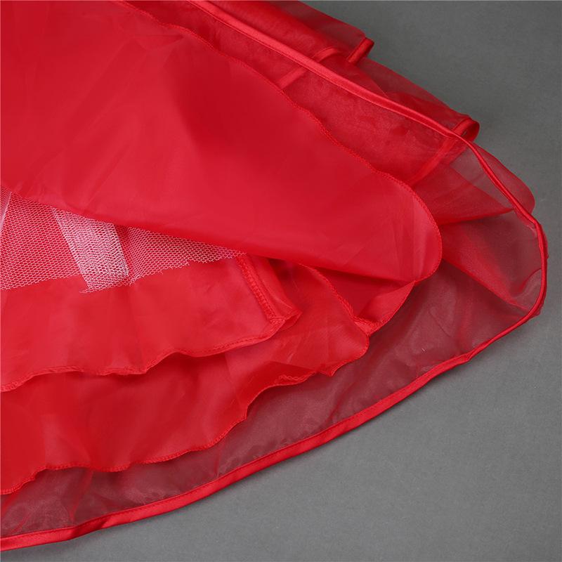 Robe de Mariage de Princesse Fait Main pour Enfants avec Fleurs en Tulle et Ceinture
