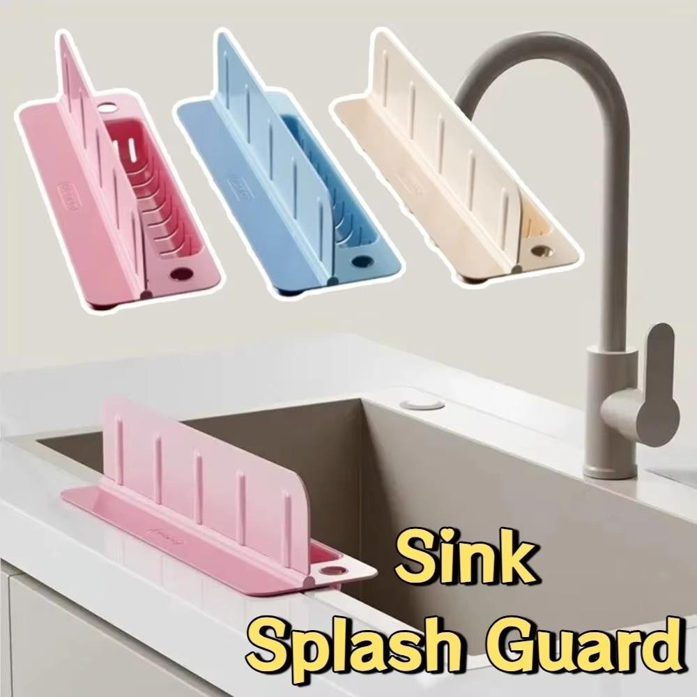 New Reusable Water Baffle Suction Cup Base Multi-functional Sink Storage Rack Detachable Anti-splash Rack Kitchen Use