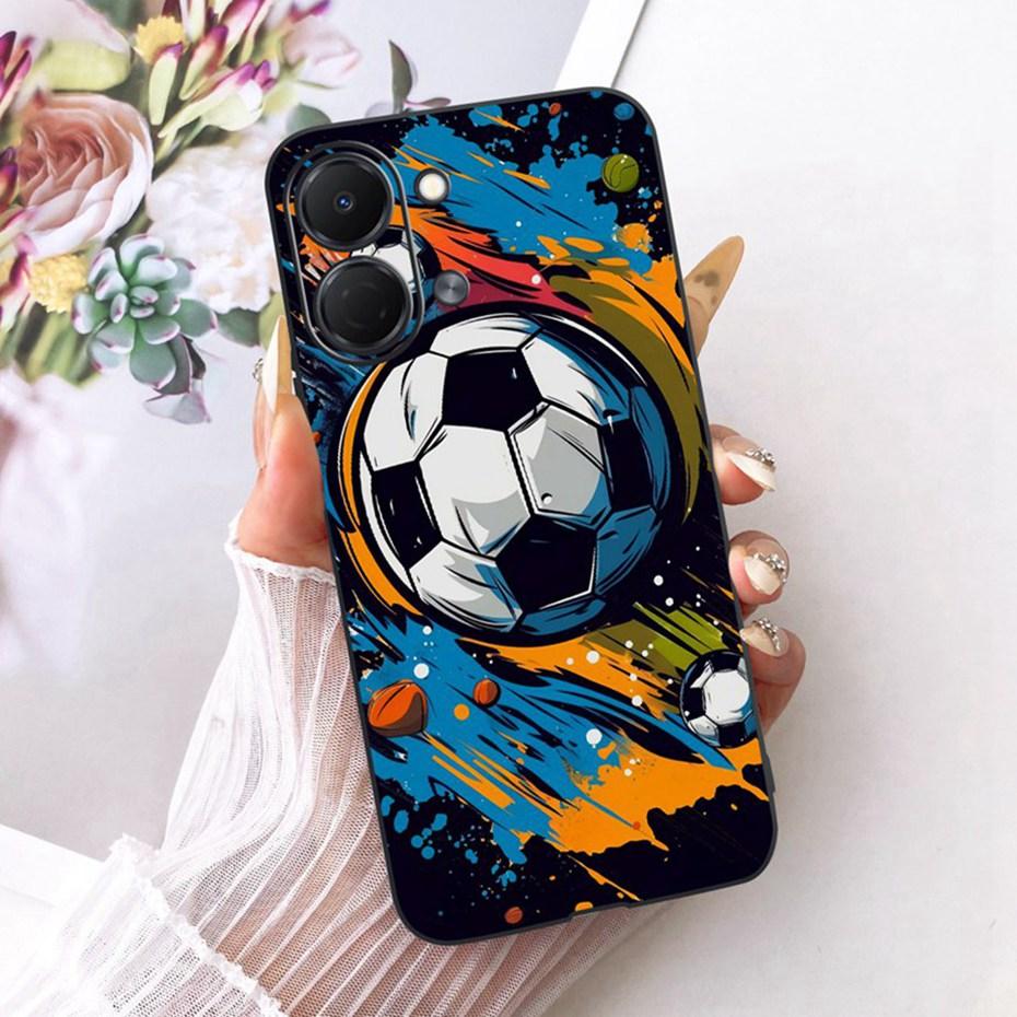 Modische Coole Hülle Für Tecno Spark GO 3 KN3 Weiche Schwarze Silikon TPU Rückabdeckung Für Tecno Spark Go3 Handyhüllen