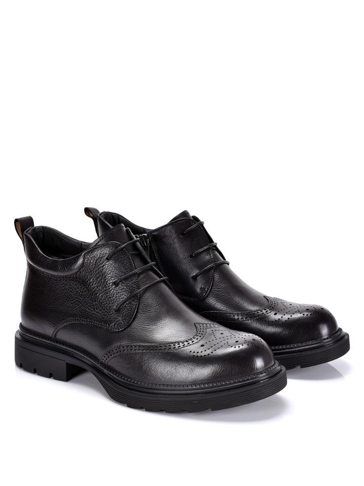 

Ботинки Martin из коровьей кожи первого слоя, мужские кожаные ботинки, сезонные хлопковые туфли, мягкая подошва, модные, универсальные, повседневные кожаные ботинки для мужчин 44 чёрный