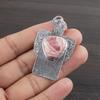 Natural Rhodochrosite Gemstone 925 Sterling Silver Jewelry  Pendant 1.95" AJP-2270