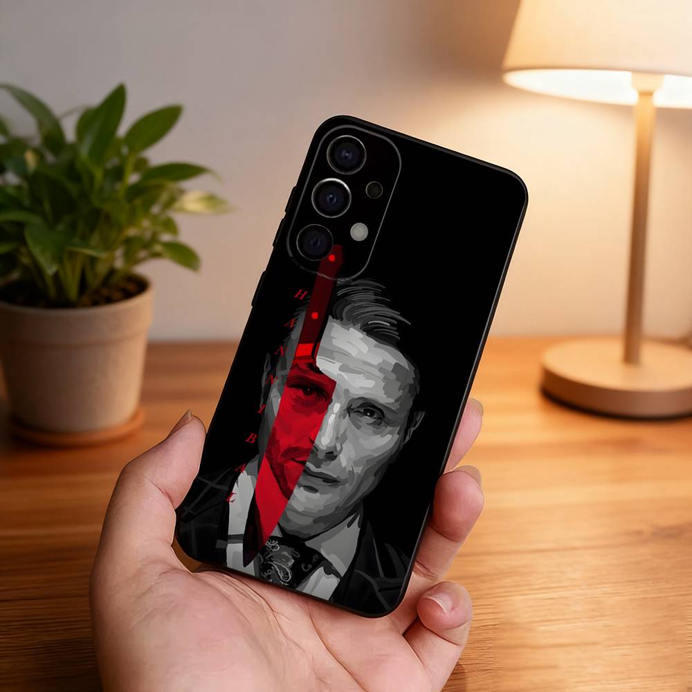 

Will Graham H-Hannibal For Samsung S26,S25,S24,S21,S22,S23,S30,Ultra,S20,Plus,Fe,Lite,5G Black Cover Phone Case Samsung S23plus5G