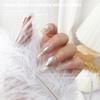 Pearl-Adorned White Feather Nail Art Props for Photo Shoots