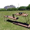 IKplus i-3b Iron Shelf, Camping Gear, 3 Tiers + Legs, Iron & Wood Shelving, Iron Rack, Made in Japan, Industrial Style, Brooklyn