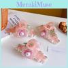 Stunning Light Pink Camellia Hair Claw Clip With Pearls And Gems For Elegant Style