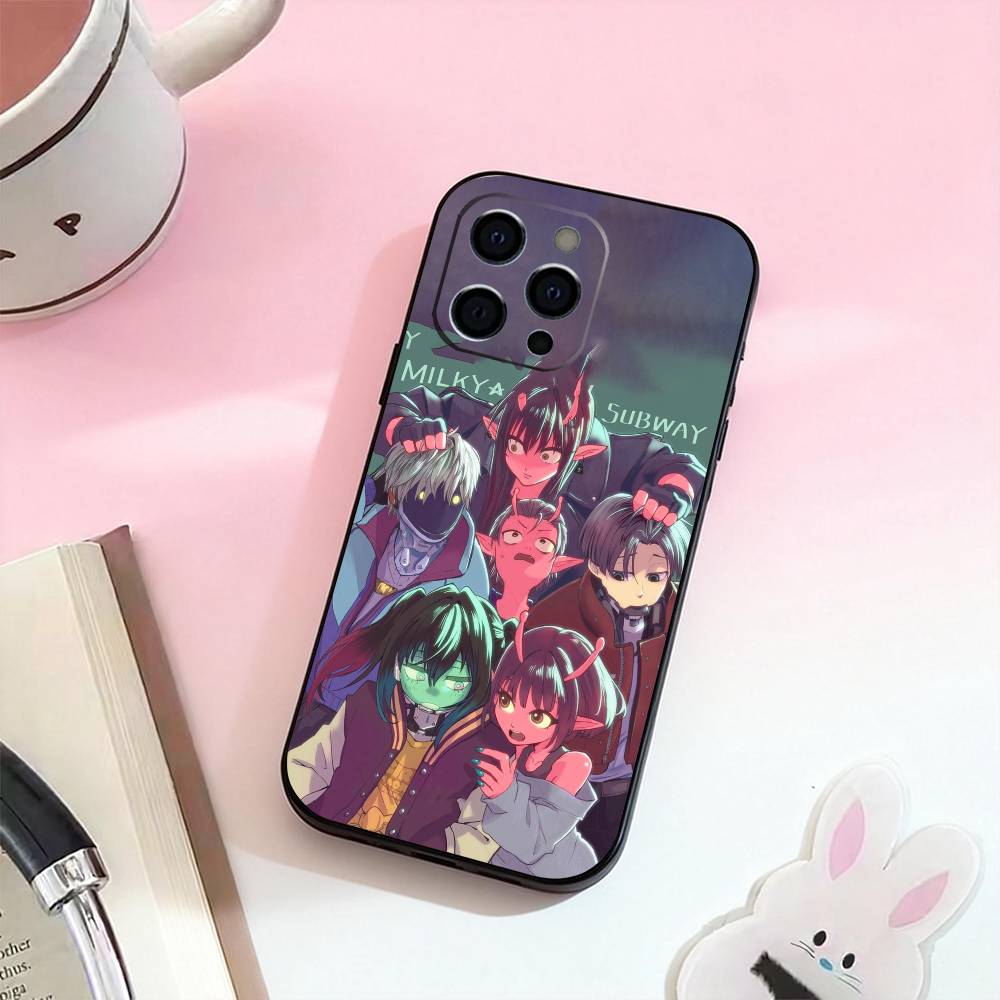 Anime M-Milky Subway  Phone Case For iPhone 17,16,15,14,13,12,11 Plus,Pro Max,Soft Silicone Black Cover