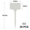 Tall White Tee Tags for Garden Plants Potted Waterproof Anti-UV T Labels Greenhouse Flower Vegetables Herb Markers Sign Stakes