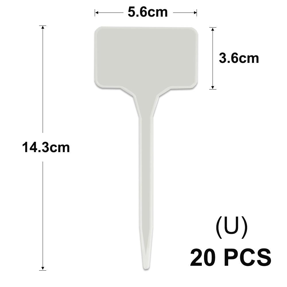 Tall White Tee Tags for Garden Plants Potted Waterproof Anti-UV T Labels Greenhouse Flower Vegetables Herb Markers Sign Stakes