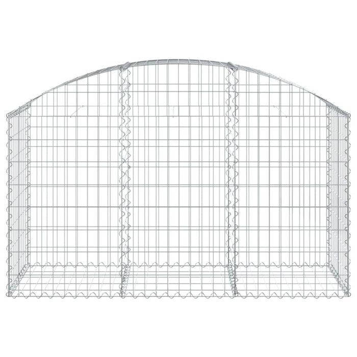 VidaXL Panier de Gabions Arqué Cage à Gabion Mur de Gabion Panier à Pierre Gabion pour Pierre Jardin Patio Extérieur 153454