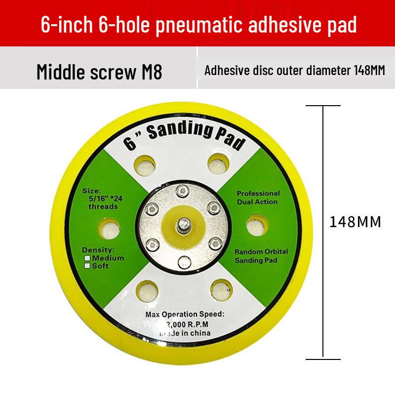 Flocked Self-Adhesive Sanding Discs (3" 4" 5" 7") for Electric and Angle Grinders with Pneumatic Suction Cup