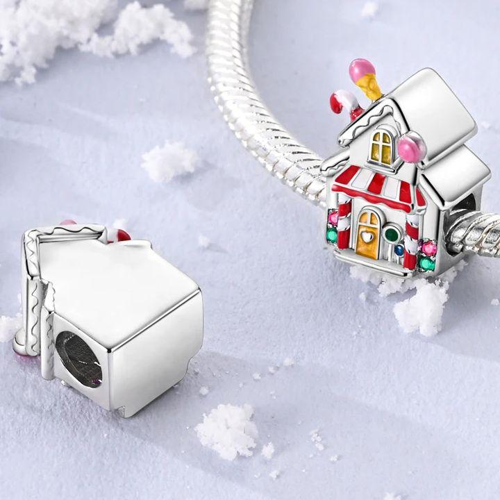 Copper Charms Christmas Tree Candy Charms Beads Fit Original Bracelet Necklaces Fine Jewelry Diy Gift