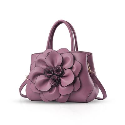 Bolsa Elegante de Festa Transversal de Ombro com Flor 3D, Bolsa de Couro PU de Ombro Estilosa, Roxo Data NICOLE&DORIS Bolsa de Mão Feminina, Bolsa, Bolsa, Bolsa, Bolsa, Bolsa de Mão,
