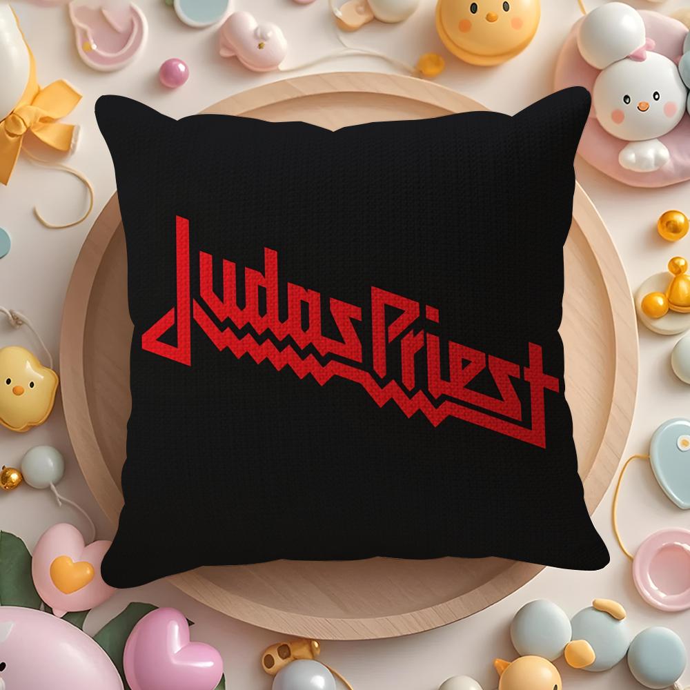 Cool JJudas Priest Band Pillow Case Pattern Printed Pillowcase for Living Room Sofa Cushion Cover Bedroom Decor