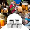 Whiskey Stones Reusable Stainless Steel Ice Cube Best Bourbon Gift for Men Metal Ice Cube for Whiskey Vodka Drink Juice