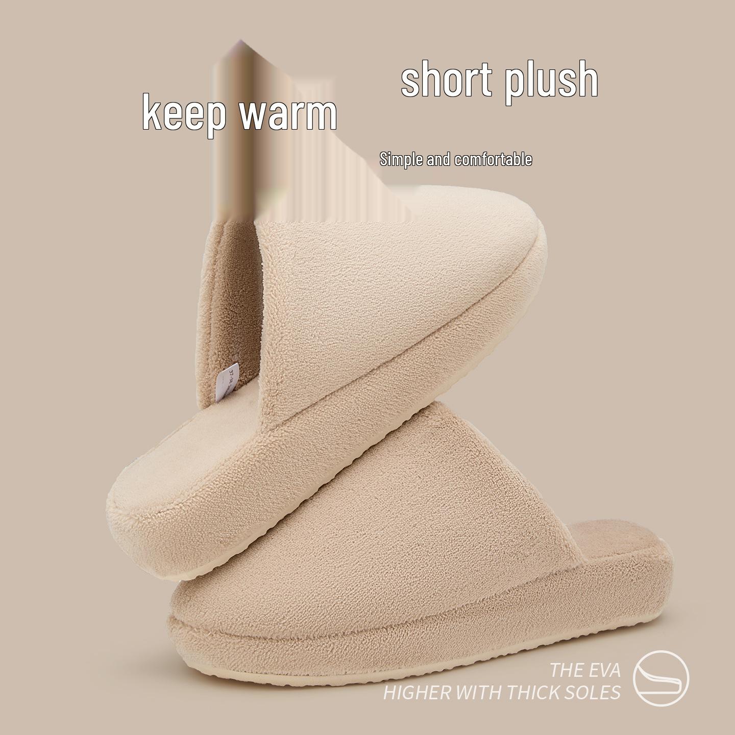 Women s Men s Cozy Winter 2025 Cotton Plush Slippers for Indoor Use 39-40