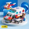READY STOCK Mini 6 In 1 Building Blocks DIY Educational Play for Children Police Airplane&fire Truck&castle Model Building Blocks