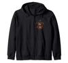Steampunk Brille Hut Zahnräder Uhrwerk Steampunk Faultier Zip-Hoodie