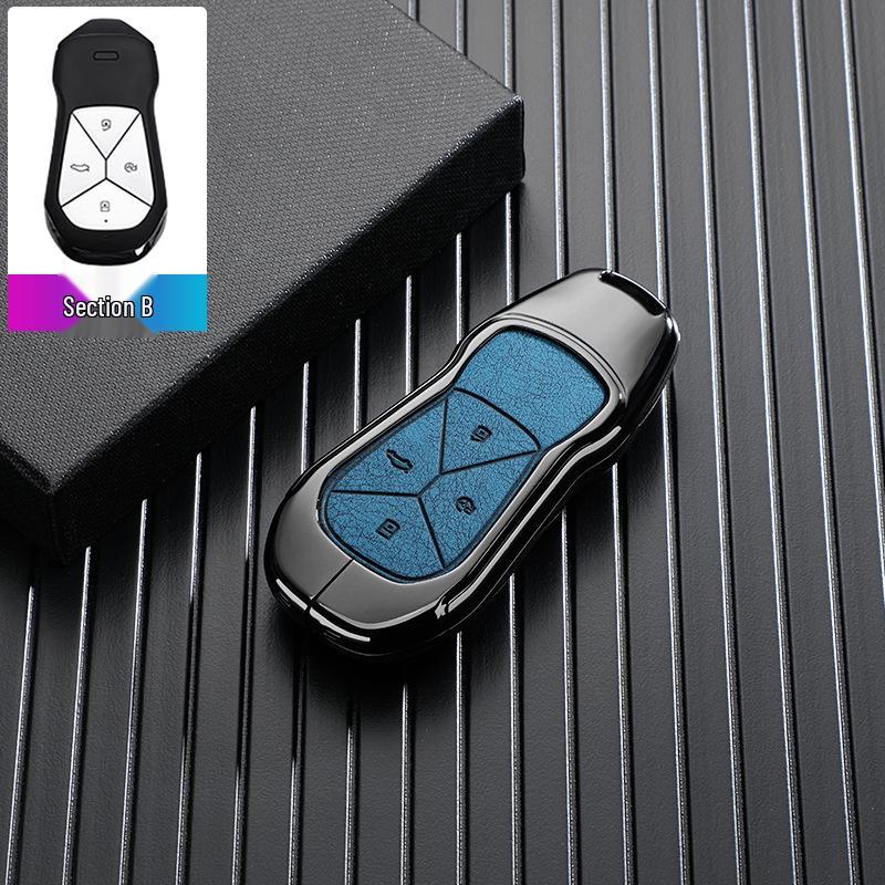 XPeng P7 Key Cover with Metal Protective Shell for 25 Mona M03/G6/G9/P7 Models