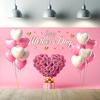 Happy Mother's Day Backdrop for Photography Love Heart Pink Balloons Floral Flower Mother's Party Decor Background Photo Studio