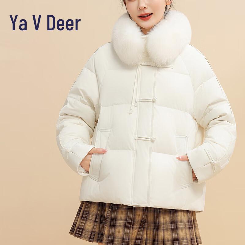 

Yalu RS Women s Short Down Jacket with Fur Hood (YYXFF86866) L
