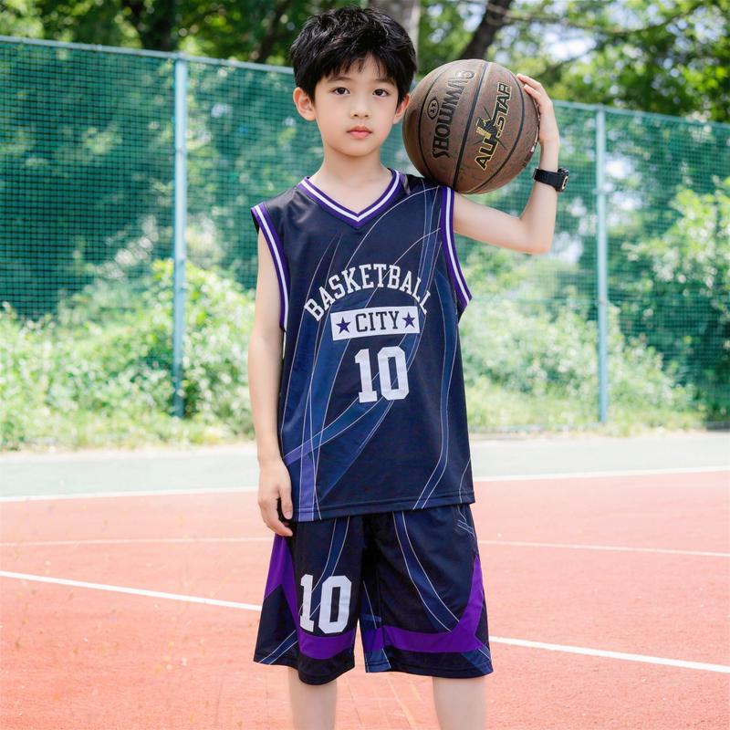 

Boys Quick-Dry Basketball Uniform Set XL