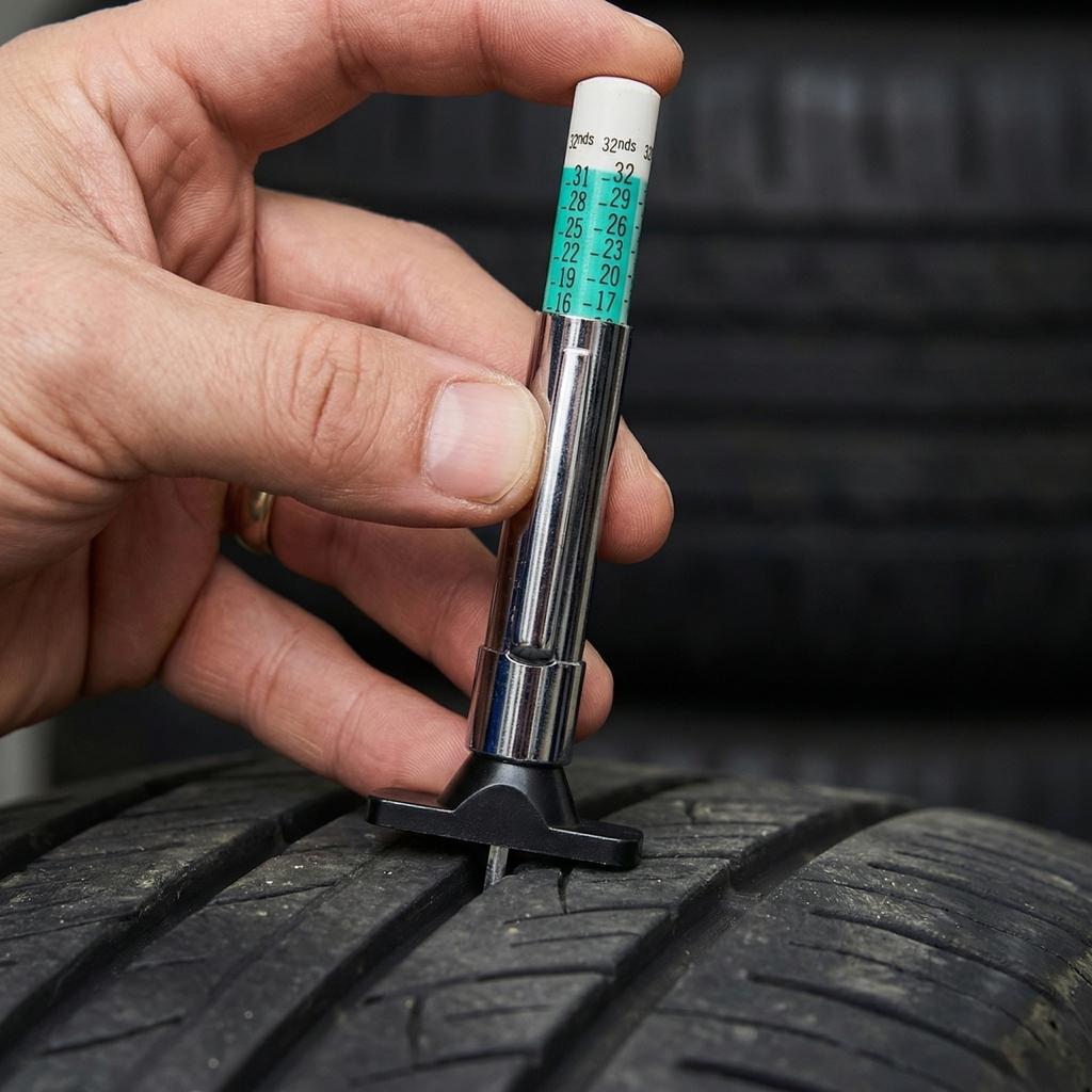 Plastic Graduated Tire Depth Gauge