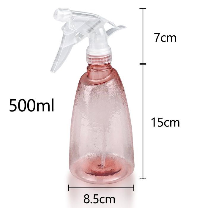 Flacon pulvérisateur - AIMOONSA - 500 ml - Transparent - PET alimentaire - Buse réglable étanche